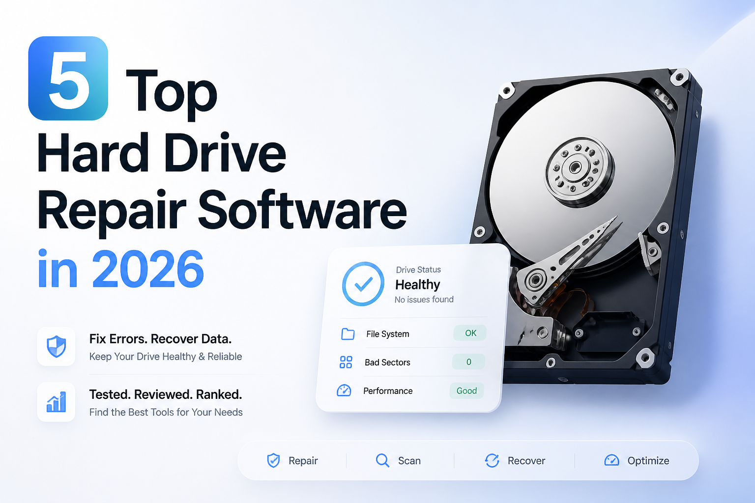 5 Top Hard Drive Repair Software in 2026